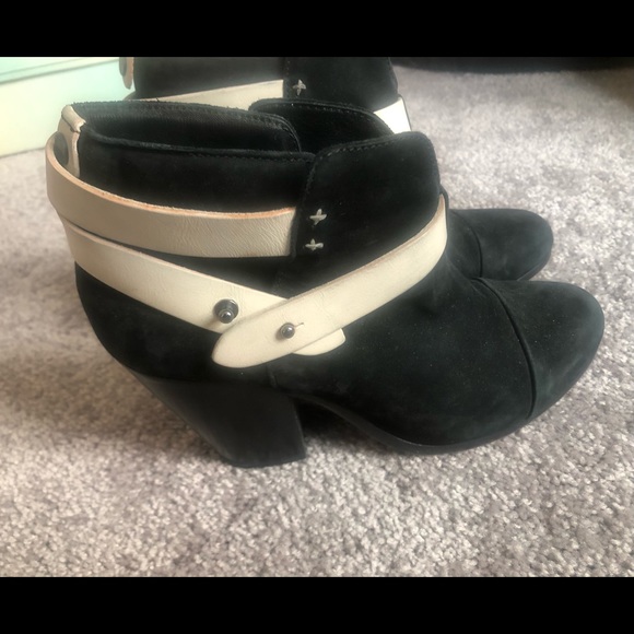 Rag and Bone Harrow Boots Black and White 8 - Picture 4 of 8